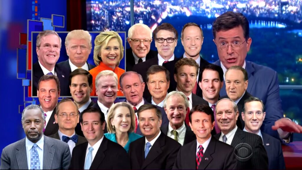 Colbert and the presidential candidates